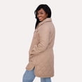 thumbnail image 2 of Juniors' madden girl Faux Fur Lined Quilted Shacket Color: Sand Size: X LARGE, 2 of 4