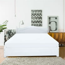 PiccoCasa 200TC Cotton Fitted Sheet 15" Drop Pocket, Snow White Queen