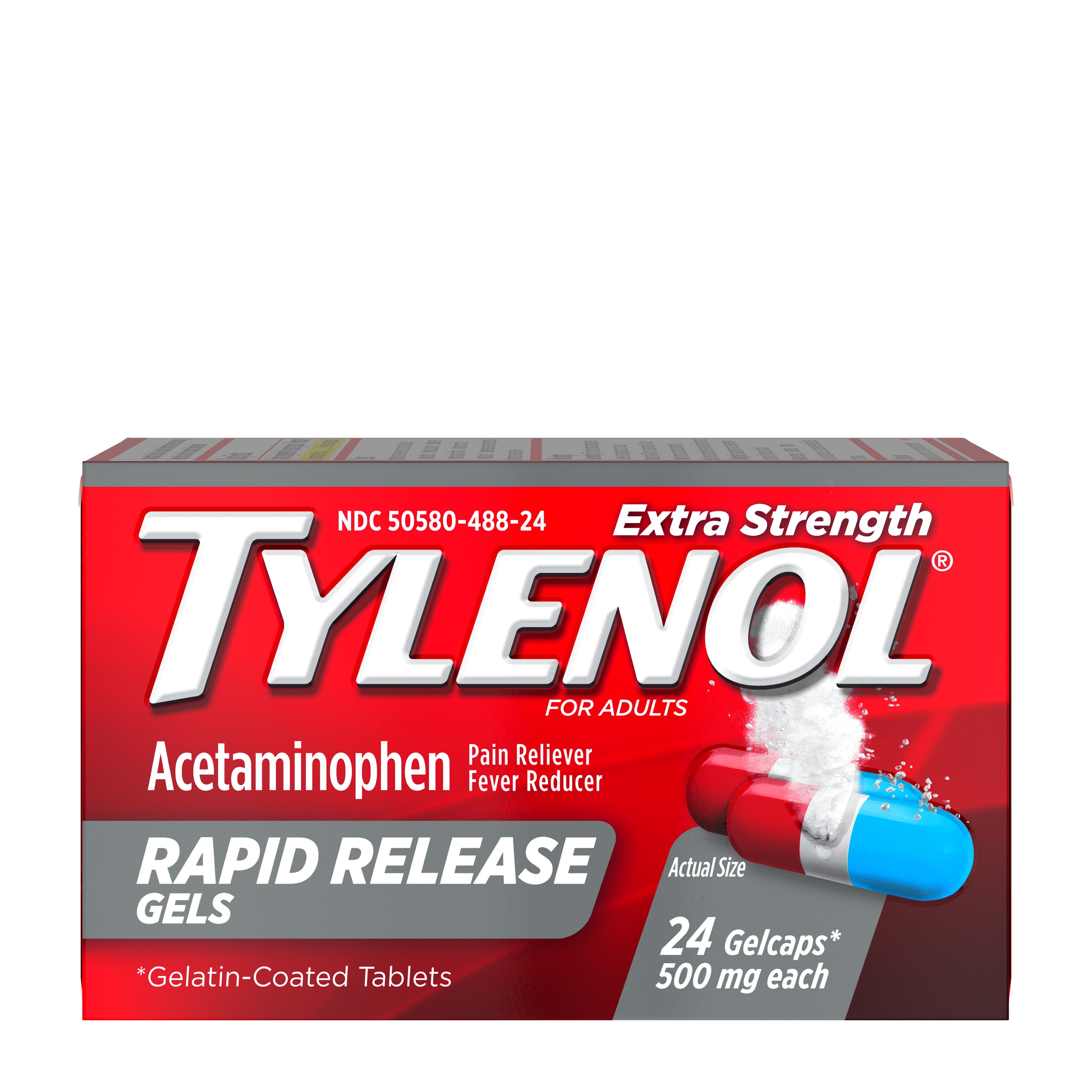 Tylenol Extra Strength Rapid Release Gels with Acetaminophen, 24 ct