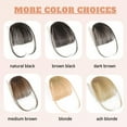 thumbnail image 4 of Clip in Bangs for Women 100% Human Hair Extensions Wispy Bangs Fringe with Hairpieces Air Bangs Flat Bangs Clip Curved Bangs for Daily Wear, 4 of 7