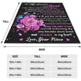 thumbnail image 5 of Mothers Day Blanket Gifts for Aunt to My Aunt Blanket from Niece Birthday Gifts for Aunt Throw Blankets Gratitude Flannel Blanket Women''s Day Gifts 50"x60", 5 of 6