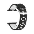 thumbnail image 2 of Tech Elements Adjustable Soft & Flexible Wrist Apple Sport watch band 38mm/42mm | Nickel-Free & Hypoallergenic Silicone Watch Band | Breathable Replacement Bands for Apple - Black+ White, 2 of 2