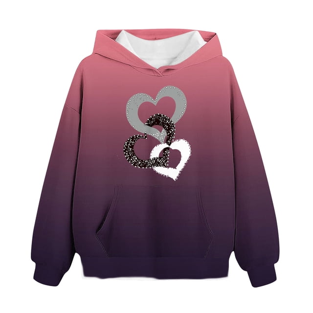 Chandail à Capuche pour Filles Automne Manches Longues avec Cordon de Serrage et Poches Mode Décontractée pour Femmes
