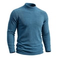 thumbnail image 3 of FRSASU Men's Turtleneck Sweater Long Sleeve Casual Ribbed Knitted High Neck Fall Winter Pullover Sweaters Blue, 3 of 7