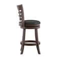 thumbnail image 5 of Weston Home Jaxon Window Back Vinyl Swivel 26" Counter Height Stool, Black/Dark Cherry, 5 of 7