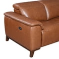 thumbnail image 7 of Bergamo Coach Brown Top Grain Leather Power Reclining Loveseat, 7 of 7