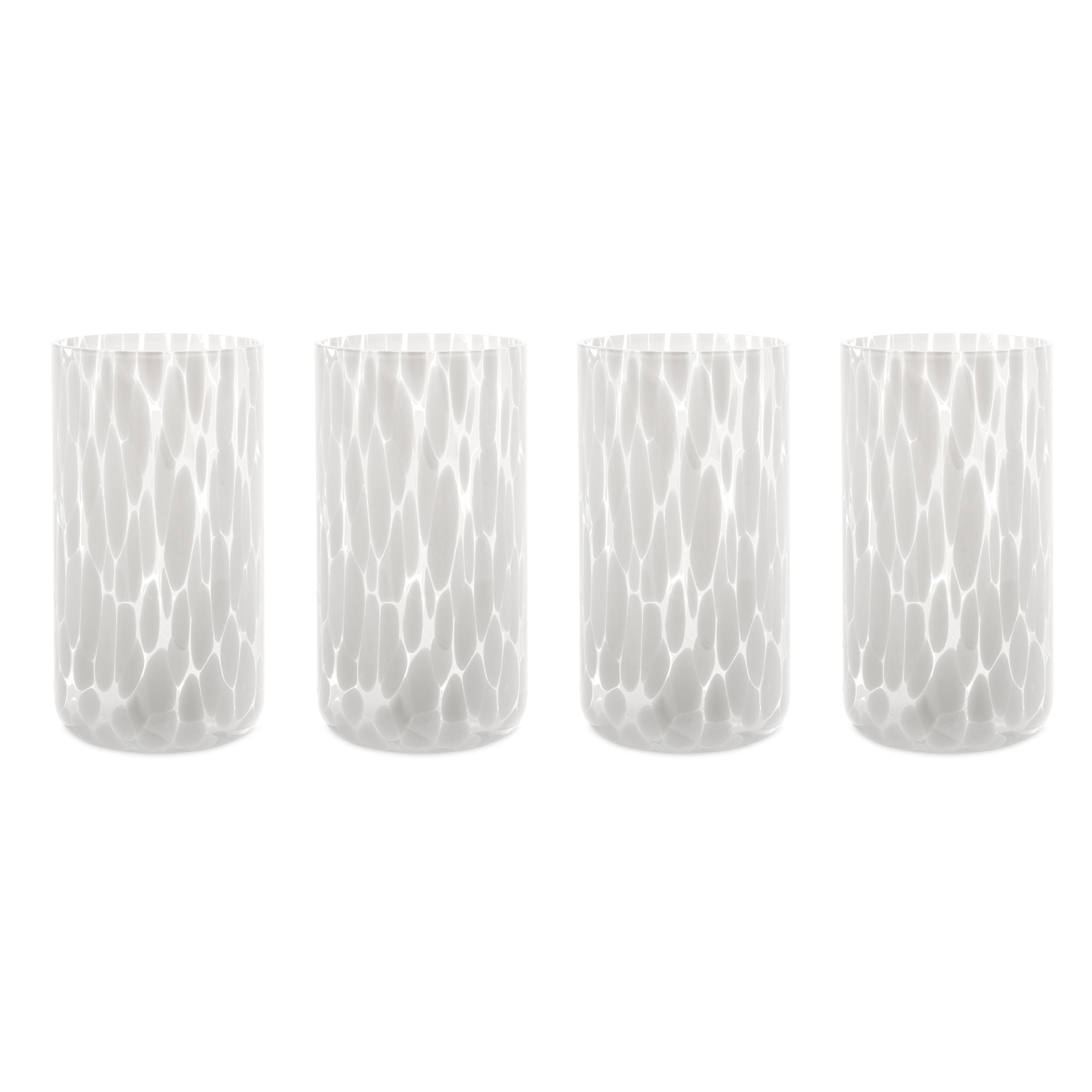 Thyme & Table 12 fl oz White Tortoise Drinking Glass, Set of 4
