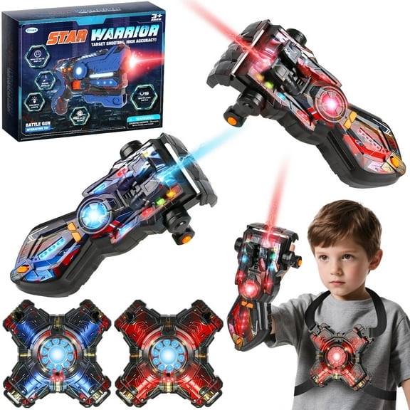 Huge Wave Shooting Tag Sets with Vests, Set of 2 Shooting Game Toys, Indoor&Outdoor Multiplayer Game, Group Activity, Birthday Gift for Ages 6-12