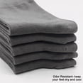 thumbnail image 2 of SERISIMPLE Bamboo Men Breathable Sock Low Quarter Thin Ankle Comfort Cool Soft Socks 5 Pairs (Dark Grey, c), 2 of 4