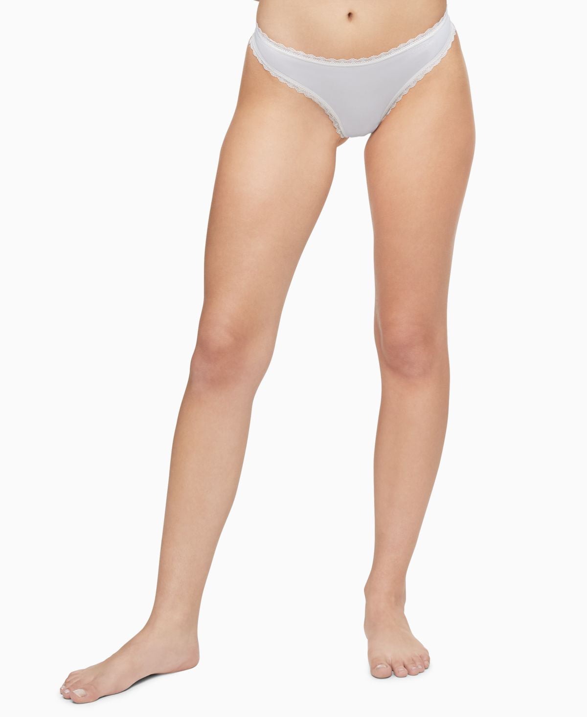 Calvin Klein Women's Brown Lace-Trim Thong Underwear QD3705 Extra Small NWT
