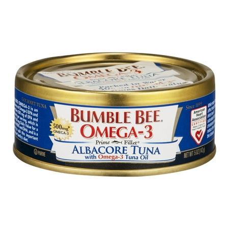 Bumble Bee Prime Fillet Solid White Albacore Tuna in Water, Omega-3, 5oz
