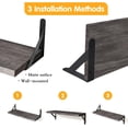 thumbnail image 5 of Fairy Floating Shelves, Rustic Wood Shelves, 4 Sets of Wall Mounted Shelf, 14.2x6.1x4.3inches, Weathered Gray, 5 of 8