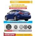 thumbnail image 2 of 4 Pack 15" Wheel Cover Hubcap Fit for Honda Civic Sedan 2013 2014 2015 & Honda Civic Coupe 2013,Bolt-on Installation with Factory Lug Nuts,Black Lacquer, 2 of 7