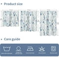 thumbnail image 5 of Blue Leaf Curtains 27 Inches Wide 24 Inches Length 2 Panels Elegant Green Floral Rod Pocket Window Curtain Plant Printed Short Curtains for Kitchen Bathroom, 5 of 6