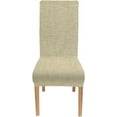 thumbnail image 5 of Natural Dining Chair Cover Set of 4 Removable Decorative Seat Slipcovers for Kitchen Office, 5 of 6