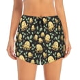 thumbnail image 2 of Gukieu Octopuses And Leaves Print Women's Sports Shorts with Drawstring Elastic Waistband for Running, Yoga, Fitness-X-Large, 2 of 7