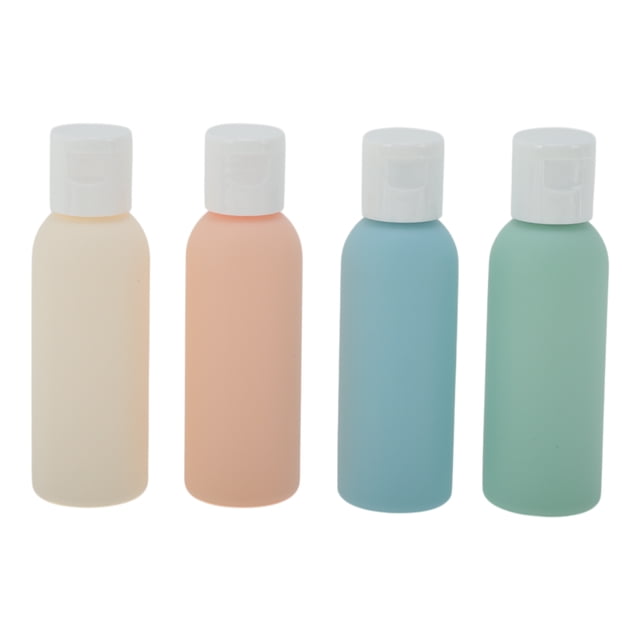 Conjunto de Contenedores de Viaje de 4 Piezas, Botellas de Viaje Portátiles, Azul Verde