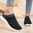 thumbnail image 6 of YLYL Women Knit Mules Chunky Heel Slip on Arch Support Breathable Mesh Comfortable Casual Walking Shoes, 6 of 9
