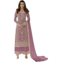 Party Wear Pakistani Designer Sewn Shalwar Kameez Suits Indian Plazzo Outfits ( Lavender, L - 42 )