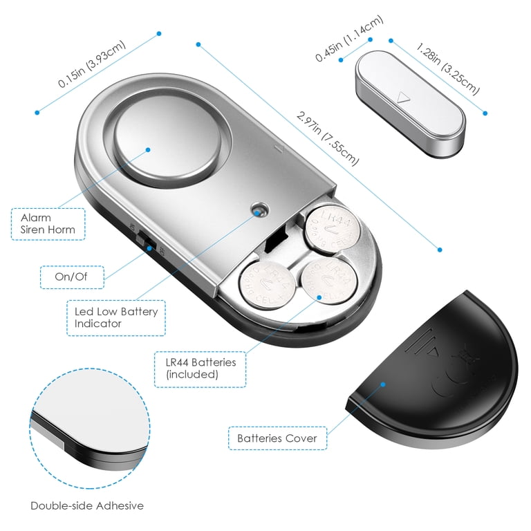 AMIR 125dB Door and Window Alarm (4-Pack) photo 5