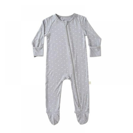 

SYNPOS 0-24M Baby Pajamas with Mitten Cuffs Double Zipper Infant Cotton Onesie Sleeper Pjs Newborn Footed Sleep Play Pajamas