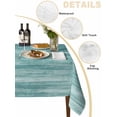 thumbnail image 2 of Duck Green Table Cloth, Waterproof Tablecloth for Rectangle Tables, Vintage Modern Abstract Art Ombre Reusable Washable Fabric Table Cover for Restaurant Kitchen Dining Tables 60"x84", 2 of 9