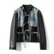 thumbnail image 3 of Chaqueta de piel auténtica con diseño de jacquard y puntada para mujer, primavera y otoño de 2024, abrigo corto de piel de oveja natural con diseño de botones de perlas y borlas, 3 of 5