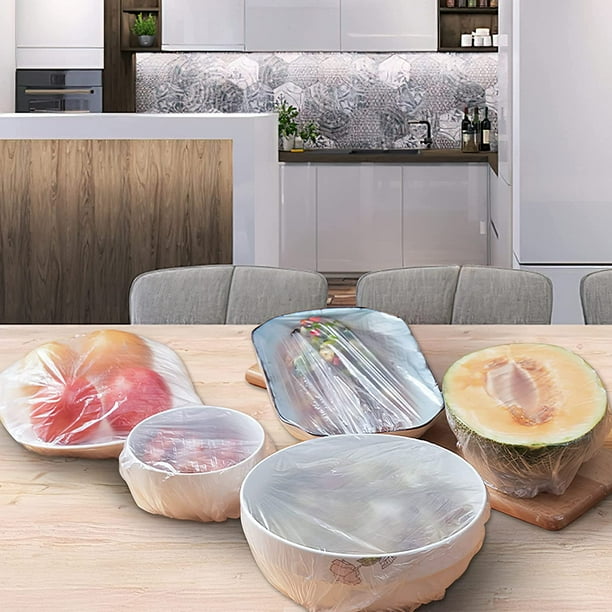 Bolsas de almacenamiento frescas, 100 piezas Tapa apta para alimentos, Tapas de tazones reutilizables