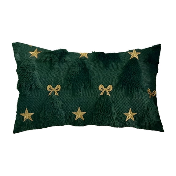 XIBUFE 2026 New 1Pcs Festive Christmas Tree Pillow Throw - Embroidered Holiday Decor for Sofa & Couch,Soft Plush Cushion,Christmas Accent Pillows Cozy Living Room Accent Pillow 30*50Cm