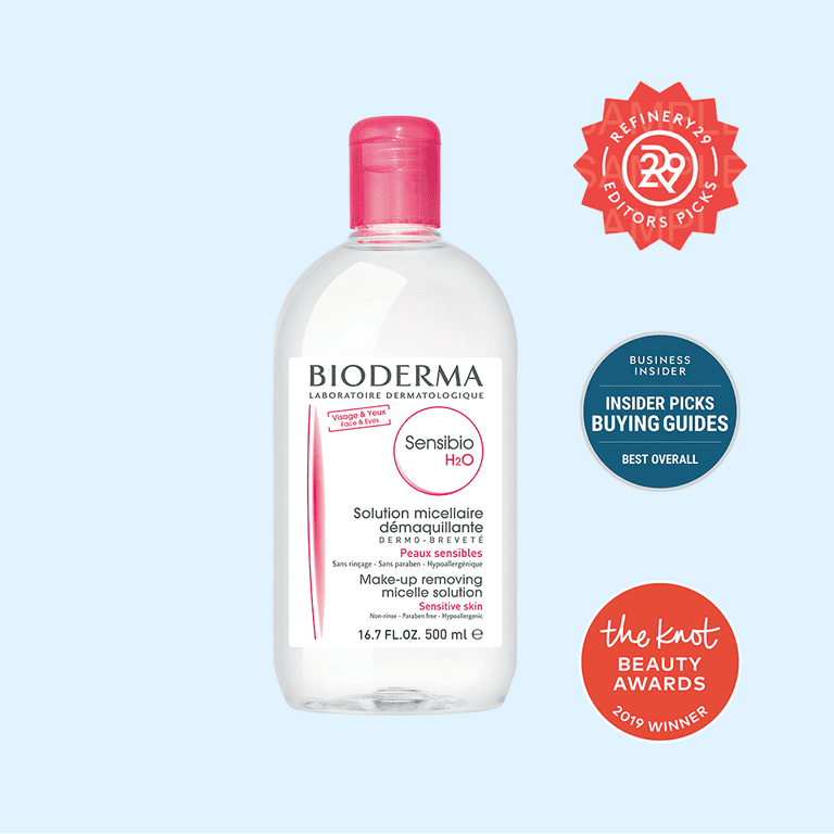 Bioderma Sensibio H2O Soothing Micellar Cleansing Water and Makeup Removing  Solution for Sensitive Skin - Face and Eyes - 3.33 fl.oz. 