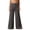 Grey, variant on Womens Draped Low Waist Wide Leg Yoga Pants 2 in 1 Skort Style with Adjustable Kangaroo Pocket Long Lounge Pants