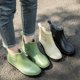 thumbnail image 3 of Botas De lluvia cortas De PVC De verano para Mujer, Botas De trabajo antideslizantes con plataforma De estilo británico, Botas planas De goma para pesca al aire libre, Botas De Mujer, 3 of 5