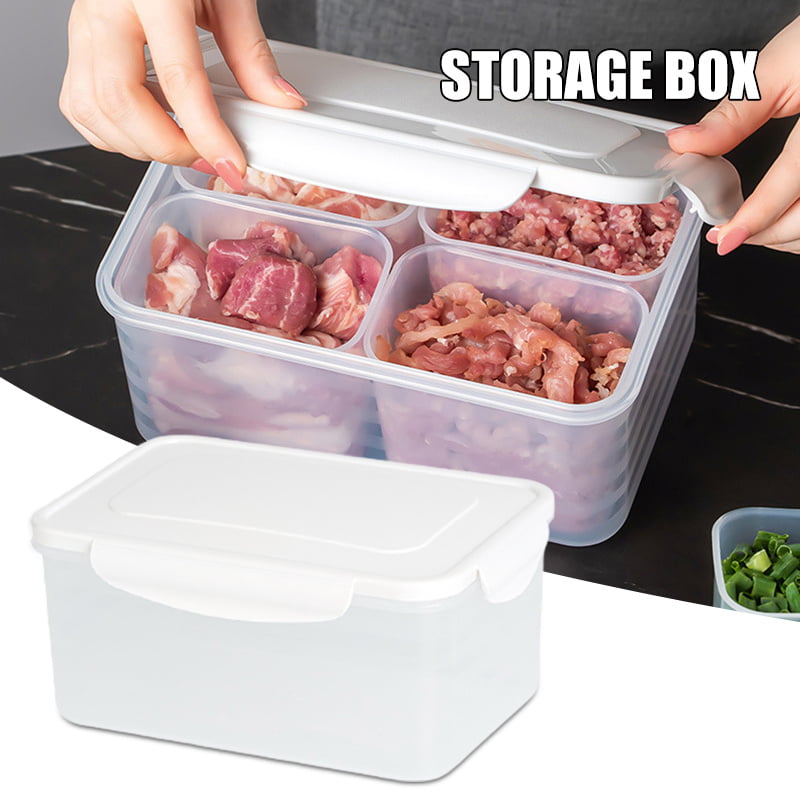 Details about   Kinds Plastic Fresh-Keeping Box with Lid Food Prep Container Sealed Refrigerator 