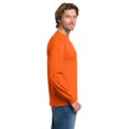 thumbnail image 3 of Gildan Men’s Hi-Vis Long Sleeve Safety T-Shirt, Durable Work Tee, Heavy Cotton, Safety Orange, XL, 3 of 4