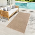 thumbnail image 2 of 3'x7' Soft Indoor/Outdoor Hobnail Style Area Rugs. Lightweight and Flexible for Easy Cleaning and Transport (Color: Taupe), 2 of 8