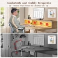 thumbnail image 5 of Romorgniz 60" Office Desk Computer Desk with Drawers & 4 Open Storage Shelves Executive Desk with Power Outlets & LED Light Home Office Desk with Monitor Stand for Working Writing,Gray, 5 of 7