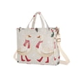 thumbnail image 7 of FORMRS Womens Corduroy Tote Bag Crossbody Shoulder Handbag with Pocket, Winter Geese, 7 of 7