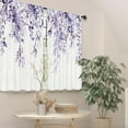 thumbnail image 5 of Purple Eucalyptus Leaves Kitchen Curtains Short Small Rustic Flower Spring Watercolor Botanical Wood Plant Herb Rod Pocket Nature Bedroom Living Room Treatment Fabric 2 Panels 27.5Wx39H Inch, 5 of 6