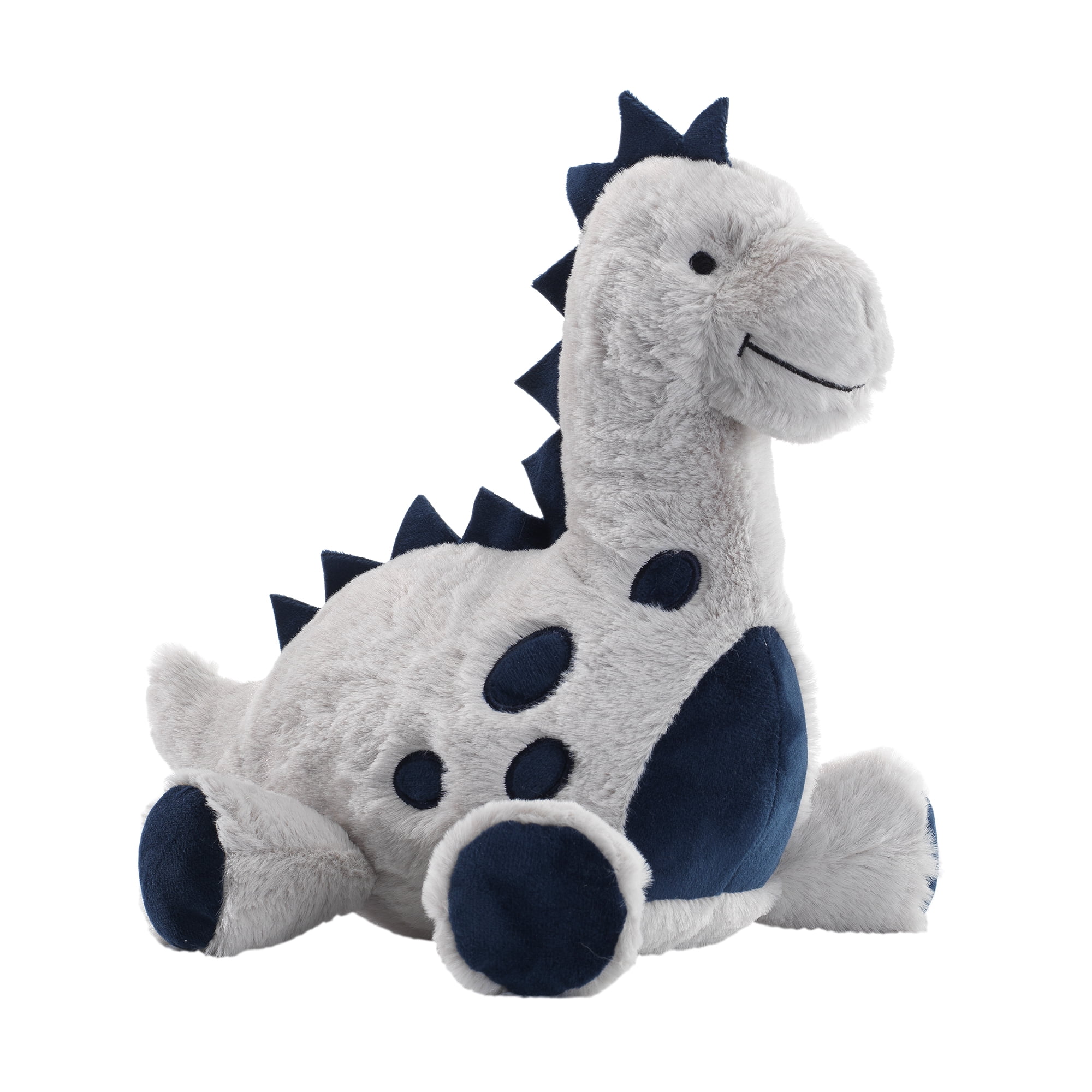 Lambs & Ivy Baby Dino Blue/Gray Plush Dinosaur Stuffed Animal Toy Plushie-  Spike 