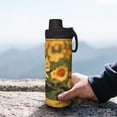 thumbnail image 7 of Haiem Golden Sunflower In Field Printed Sports Insulated Kettle 18oz stainless steel kettle Leak-proof Water Bottle,Double-wall Insulated Bottle for Travel,Sports,Fitness, 7 of 7
