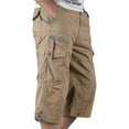 thumbnail image 2 of Men's 3/4 Long Stretch Shorts Waist Cargo Three-quarter Trousers, 2 of 4