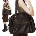thumbnail image 3 of Bolso bandolera de hombro desgastado lavado de gran capacidad con diseño de motocicleta para mujer estilo retro Y2K, 3 of 5