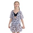 thumbnail image 4 of Ochine Girls Swimsuit 3 Piece Tropical Print Bikini Set with Cover-Up Quick-Dry Swimwear for Girls 9-16 Years, 4 of 10