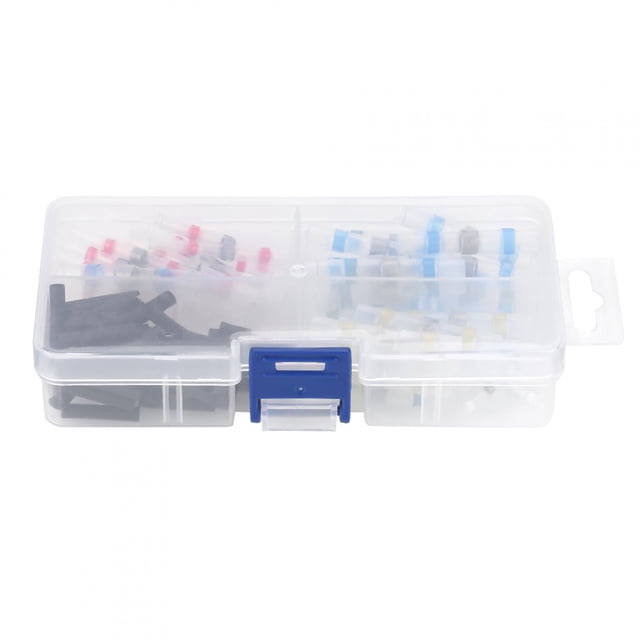 Heat Shrink Butt Connectors Kit, Heat Shrink Wire Connectors, Insulated With A Plastic Storage Box Polyolefin Metal Pipes And Rods For Inductors Solder Joints