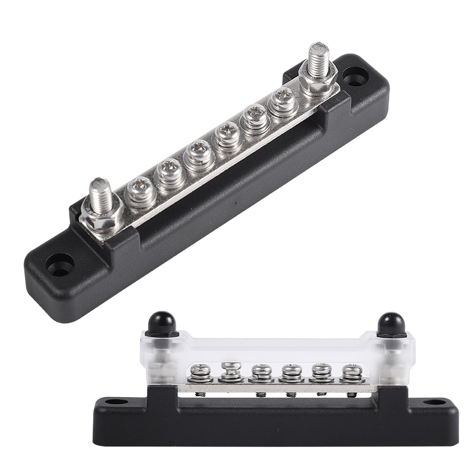 6 Way 48V 150A Bus Bar w/ 12pcs Power Distribution Terminal Block For Car Marine