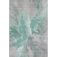 thumbnail image 2 of Addison Rugs Mayfield Premium Machine Washable Transitional Modern Teal Rectangle Rug, 10' X 14' Machine Washable Transitional Modern Teal Oversized Sherpa Throw Blanket, 2 of 7