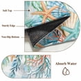 thumbnail image 5 of Summer Beach Area Rugs 4x6 ft Ocean Colorful Coral Shell Seaweed Starfish Blue Plaid Washable Rug Non Slip Indoor Carpet Absorbent Floor Mat for Living Room Bedroom Dining Room, 5 of 9