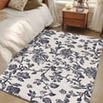 thumbnail image 5 of Spring Flowers Large Area Rugs for Bedroom Living Room, Soft Non Slip Carpet Bedside Rug, Farmhouse Dark Blue Pastoral Floral Leaf Rectangular Floor Cover Kitchen Accent Rug 3'x5' for Office, 5 of 9