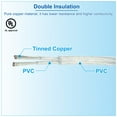thumbnail image 4 of Uxcell 15Ft 18/2 300V SVT Cable de lámpara redondo aislado resistente al calor, flexible electrónicamente, claro, listado por UL, 4 of 7