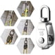 thumbnail image 5 of Polea doble giratoria de acero inoxidable de 3 piezas, rodillo de carga de polea de elevación, polea de acero inoxidable, polea de bloque único, acero inoxidable simple, 5 of 5